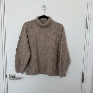 Christy Dawn Ester Marron 100% Baby Alpaca Wool Turtleneck Sweater